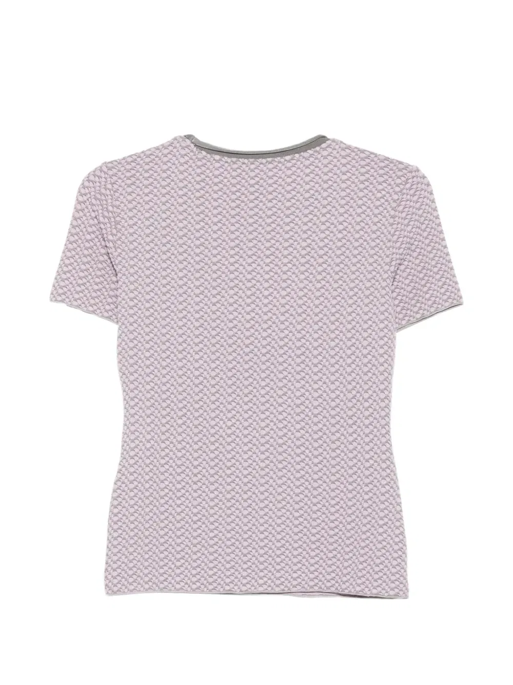 Текстурированный топ с короткими рукавами Emporio Armani, фиолетовый — фото 2