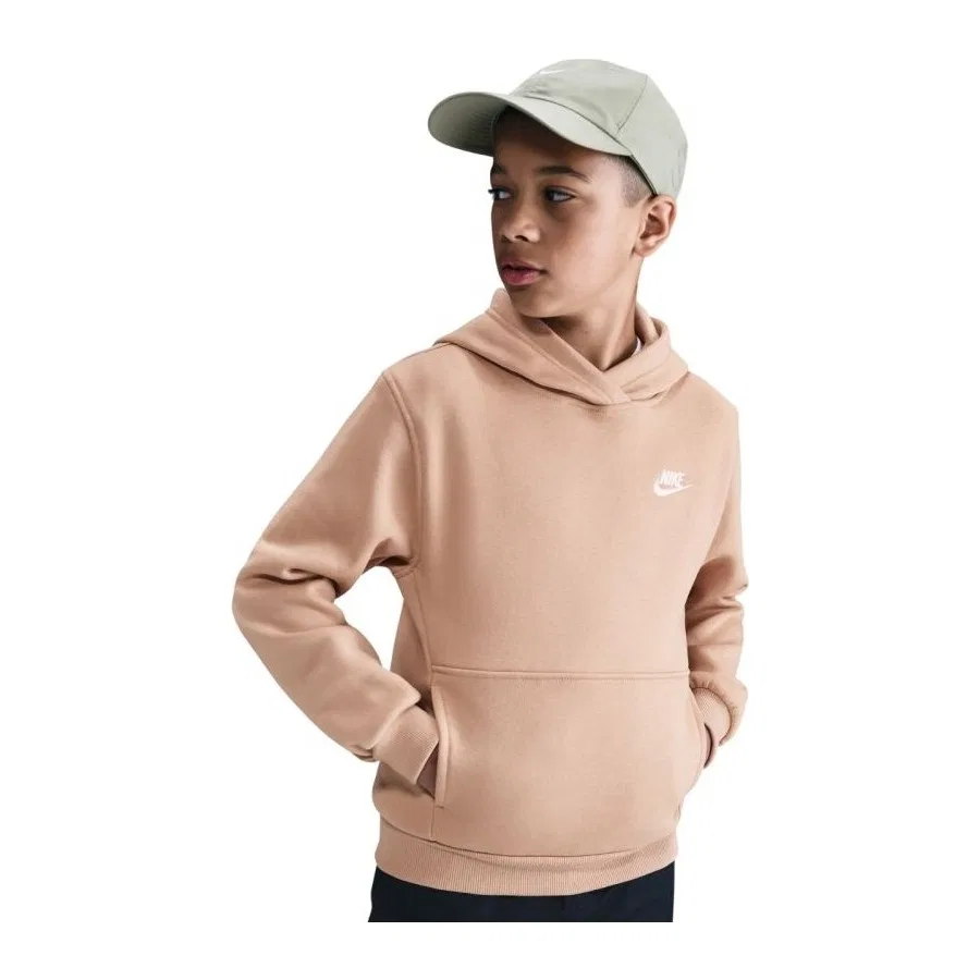 Детский свитшот с капюшоном Nike Club Beige, Бежевый — фото 4