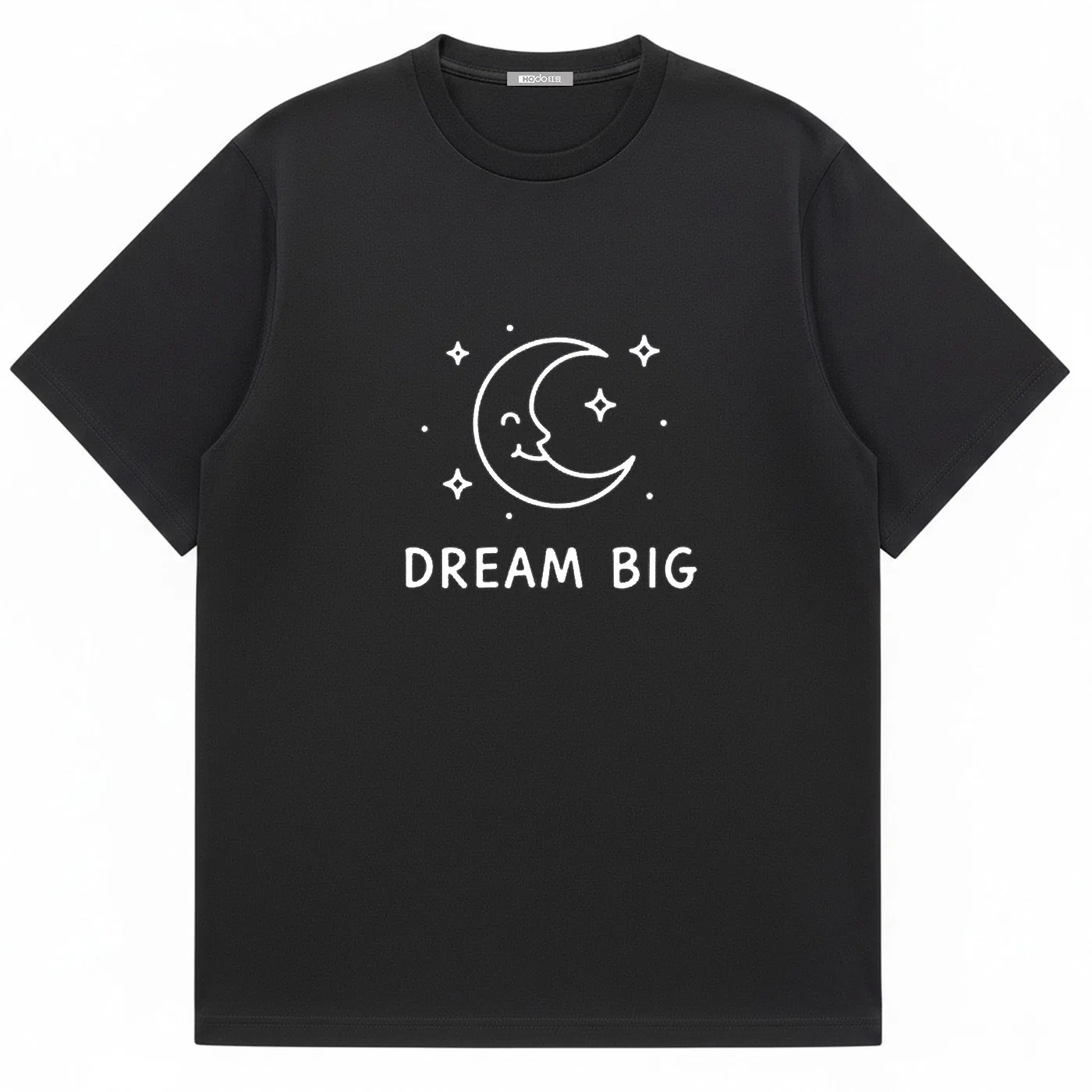 Детская футболка с принтом Moon Print Red Bean, White — фото 3
