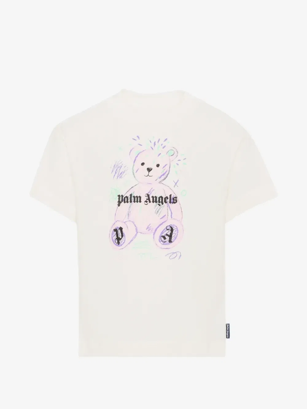 Футболка с коротким рукавом с принтом Тедди Palm Angels Kids, бежевый