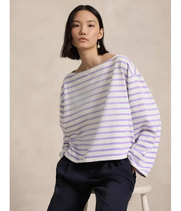 Женская рубашка-поло с длинным рукавом Polo Ralph Lauren, Lavanda