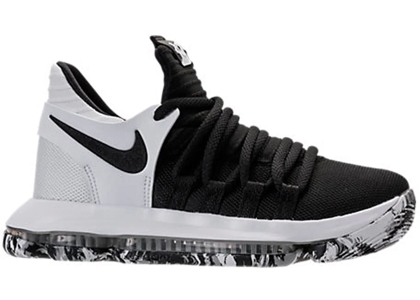 Детские кроссовки для мальчиков баскетбольные Nike KD 10 Nike, Black Black-White