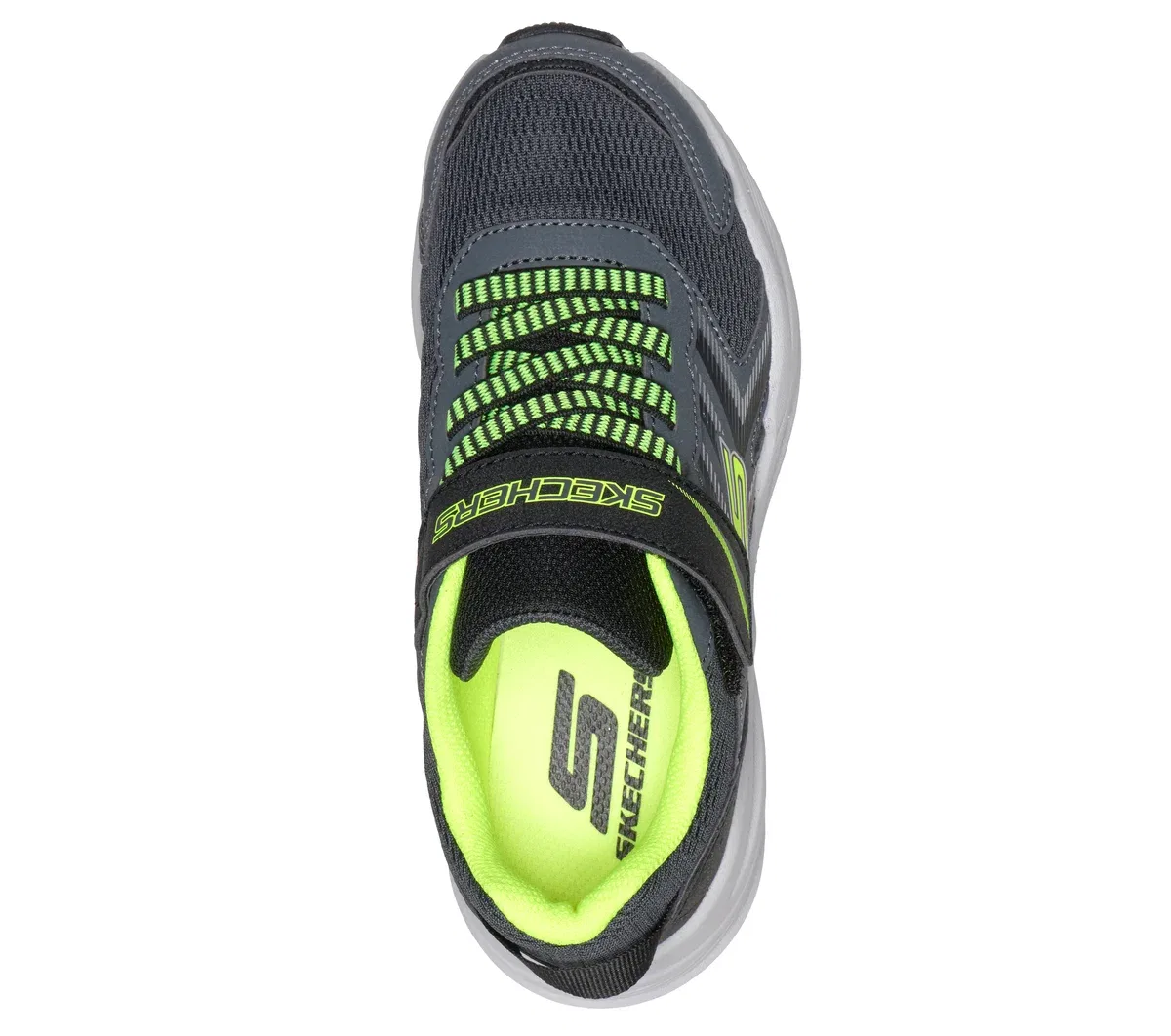Детские кроссовки Microspec Tread Skechers, серый/лаймовый — фото 2