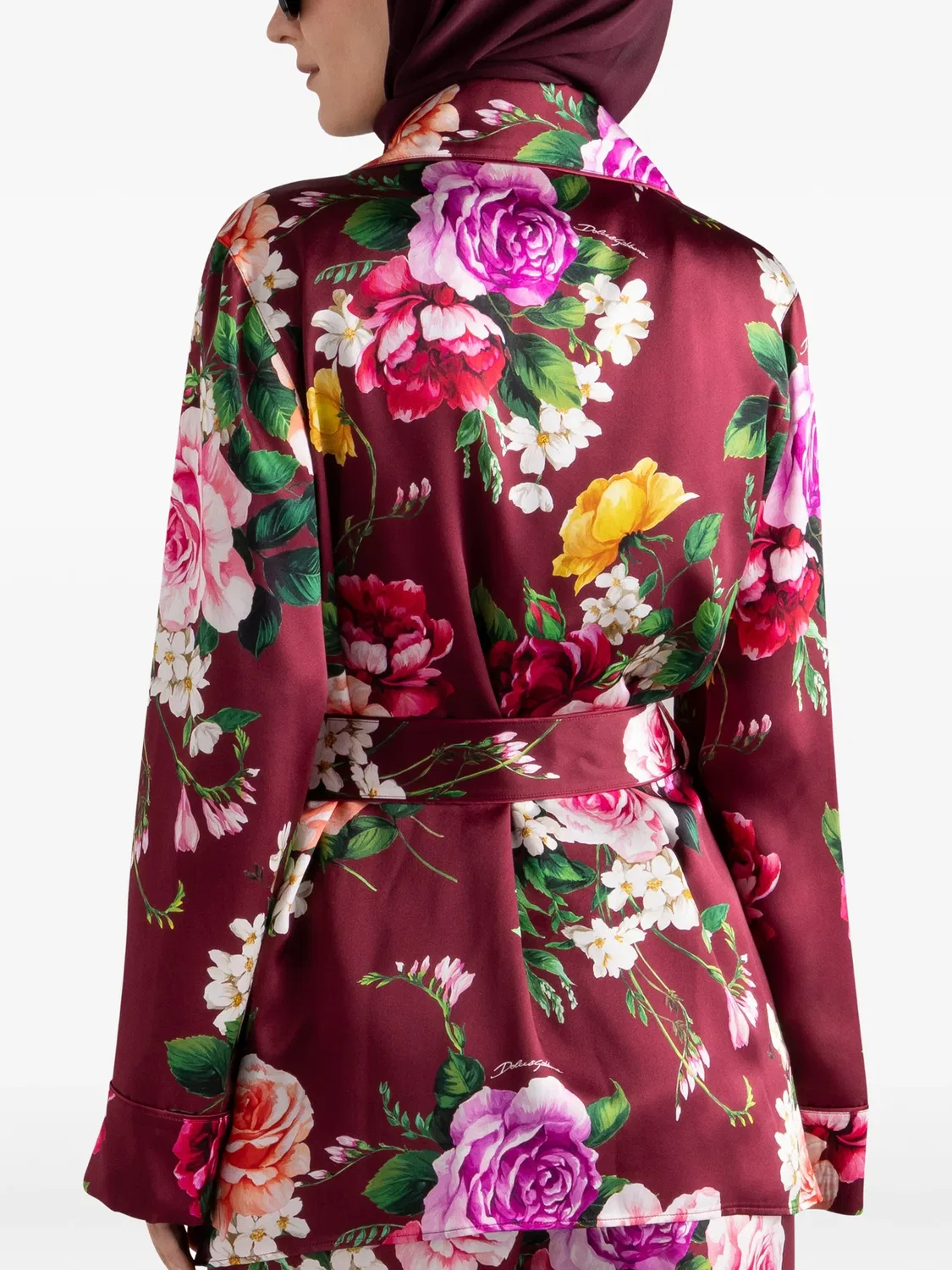 Рубашка с цветочным принтом Dolce & Gabbana, красный — фото 4