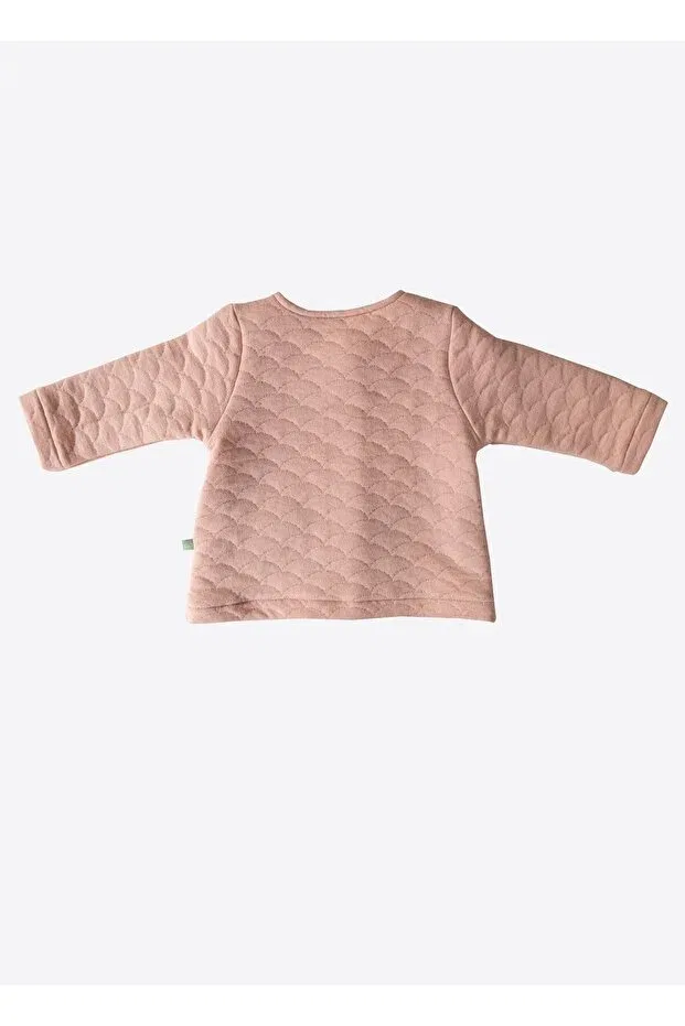 Детский кардиган для девочек хлопковый Organic molo cardigan Kitikate, Pink — фото 4