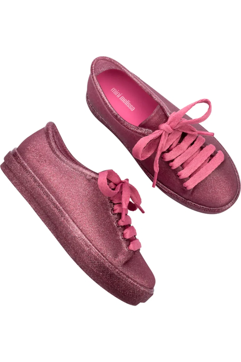 Детские кеды с фруктовым ароматом и блестками Kids' Hip Sneaker Mini Melissa, Glitter Pink — фото 3