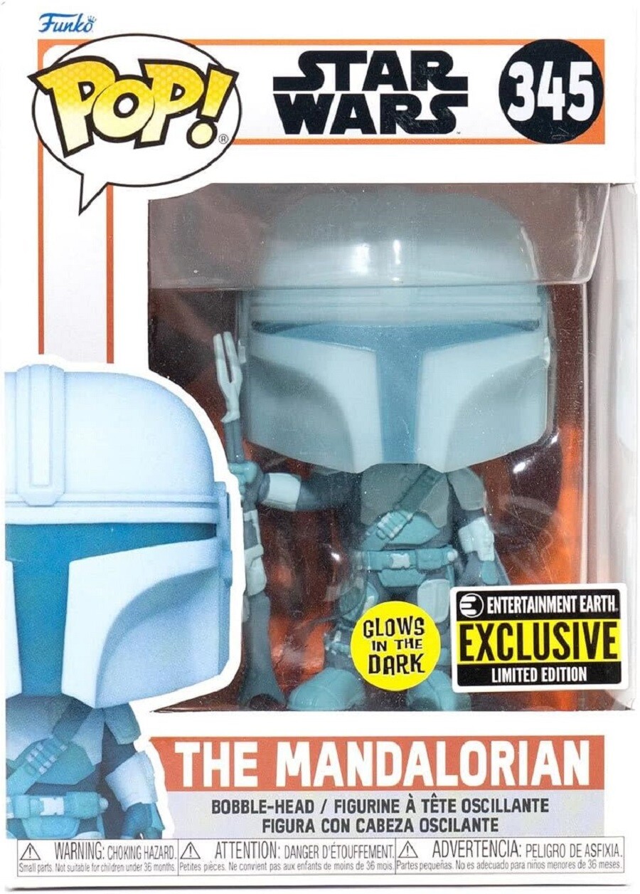 

Фигурка Funko POP! Vinyl Figure Star Wars: The Mandalorian - Din Djarrin Hologram Glow-in-The-Dark Exclusive