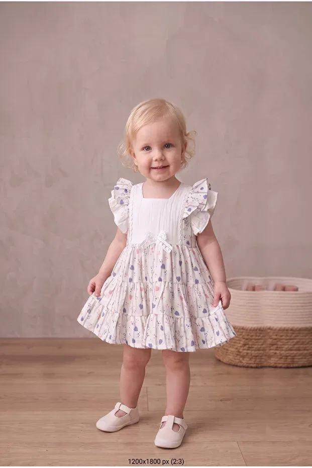 Детское платье для девочек хлопковое с принтом Tiny Koza Baby & Kids, Blue