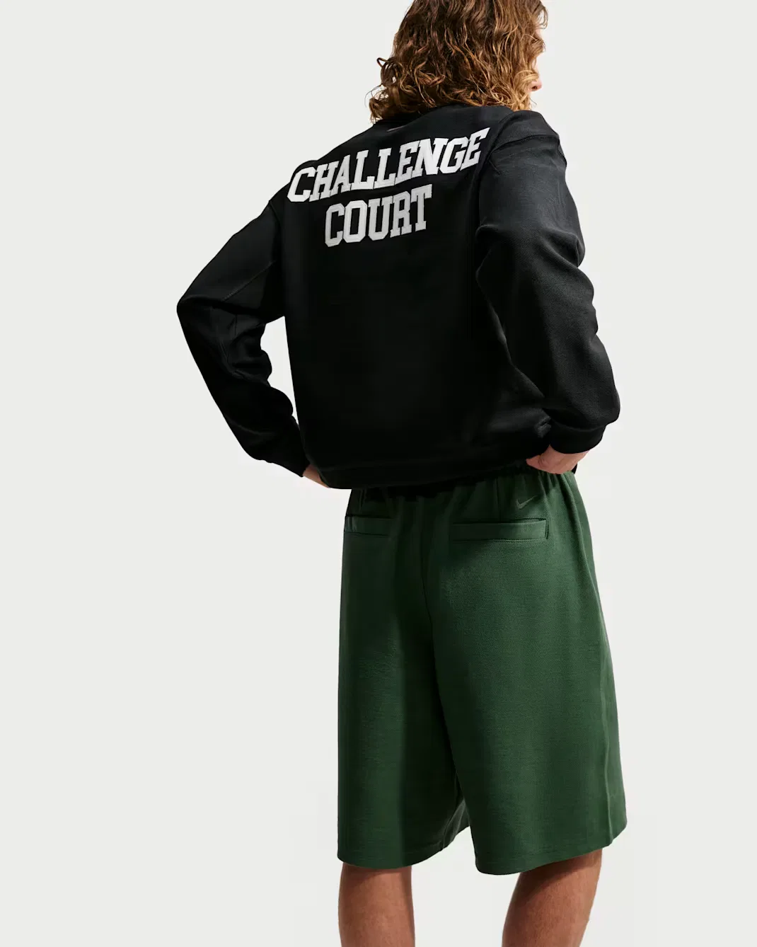 Мужская толстовка с круглым вырезом из французского трикотажа Nike Club Rules, Black/Sail — фото 3