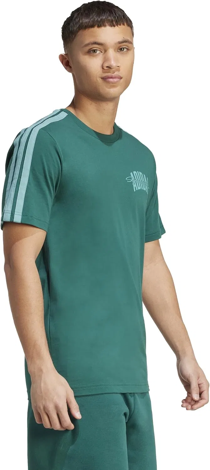 Футболка с принтом adidas Collegiate Green/Script — фото 3