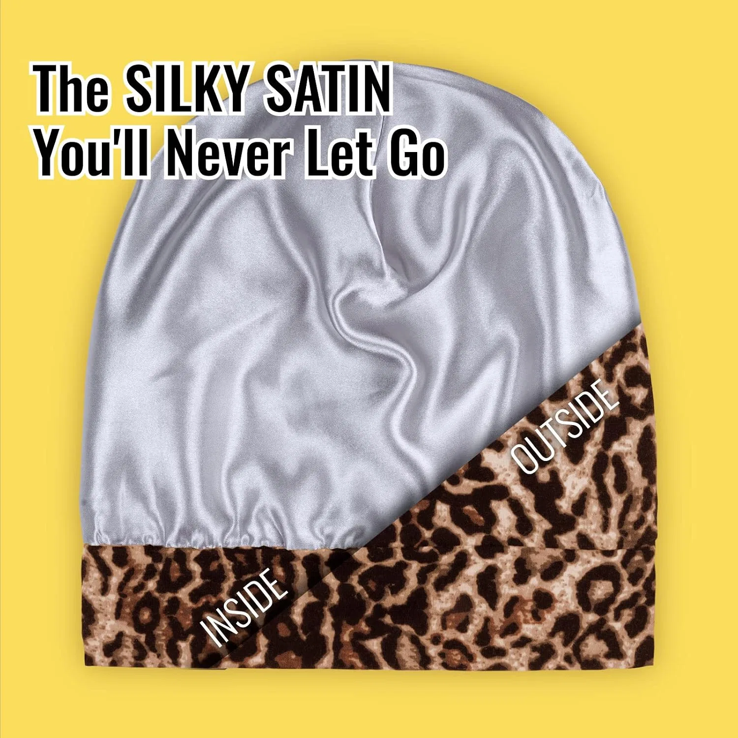 Шапочка для душа PARISBELLA Satin Lined Nightcap Bonnet, коричневый — фото 2