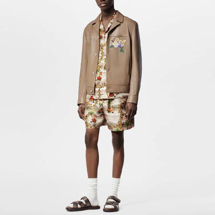 Мужская кожаная куртка LOUIS VUITTON, Umber — фото 3