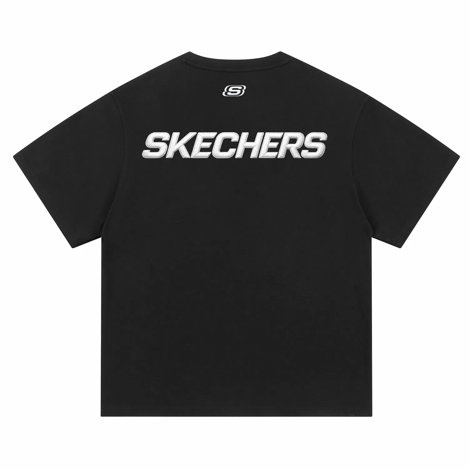 Детская футболка с круглым вырезом, свободного кроя, с вышивкой, Unisex Crew Neck, Skechers — фото 3