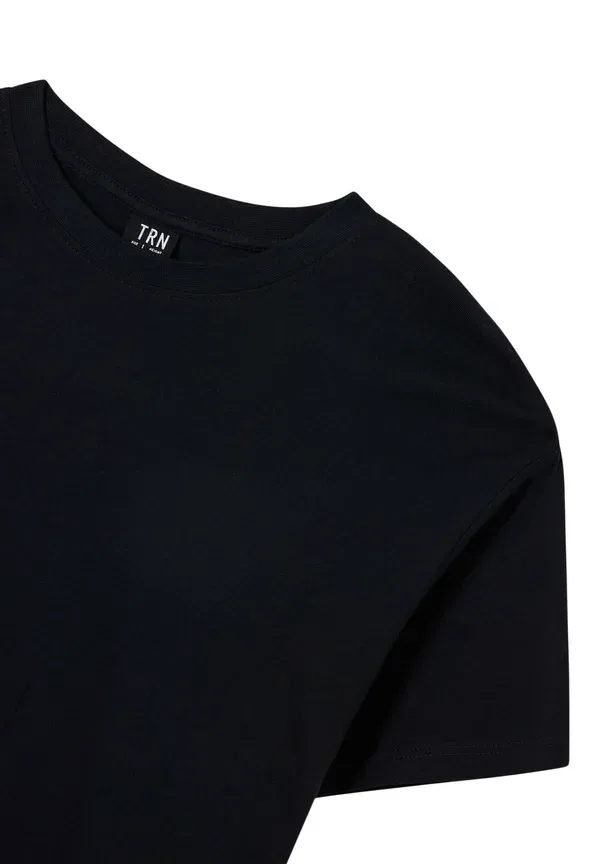 Комплект из 3 футболок хлопок basic t-shirt Terranova Black, черный — фото 2