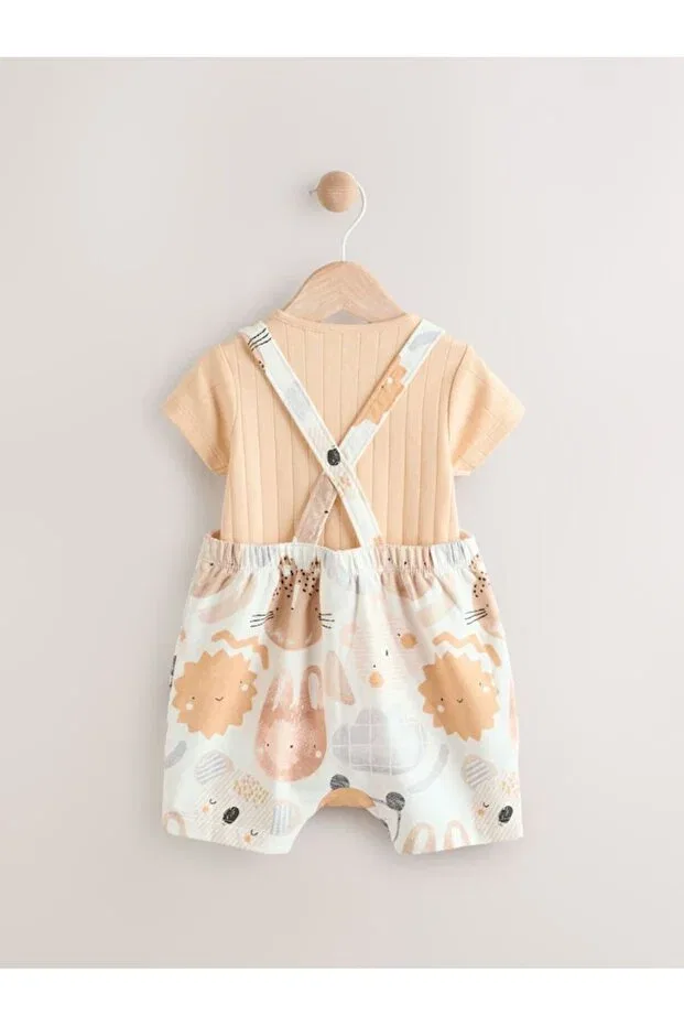 Детское боди-комбинезон для девочек с принтом Safari Salopet Next Baby, Multicolor — фото 2