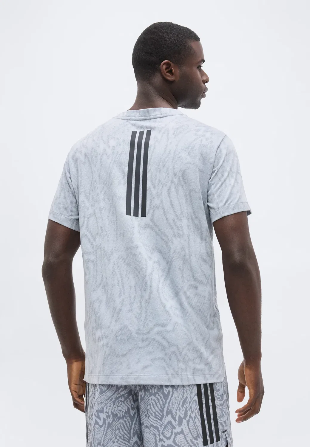 Футболка с принтом D4T power tee Adidas Performance, Halo Silver-Coloured/Grey