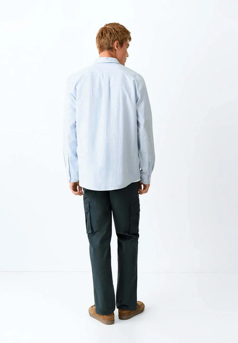 Подростковая - рубашка Mango Kids, Light Blue — фото 3