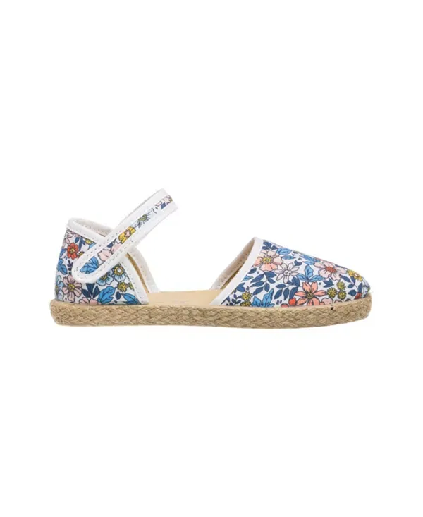 Детские балетки для девочек из льна Classic Espadrille Elephantito, Floral — фото 2