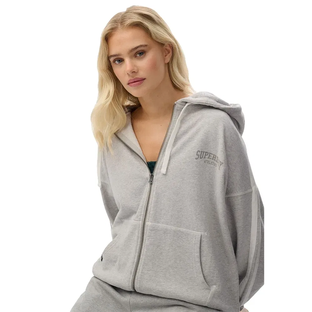 Женский свитшот с капюшоном Athletic Essentials Superdry, Grey — фото 4