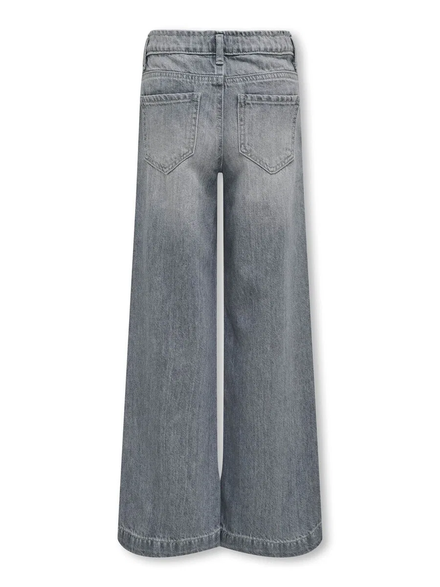 Джинсы ONLY GIRLS Wide leg Jeans 'KMGComet' серого цвета — фото 2