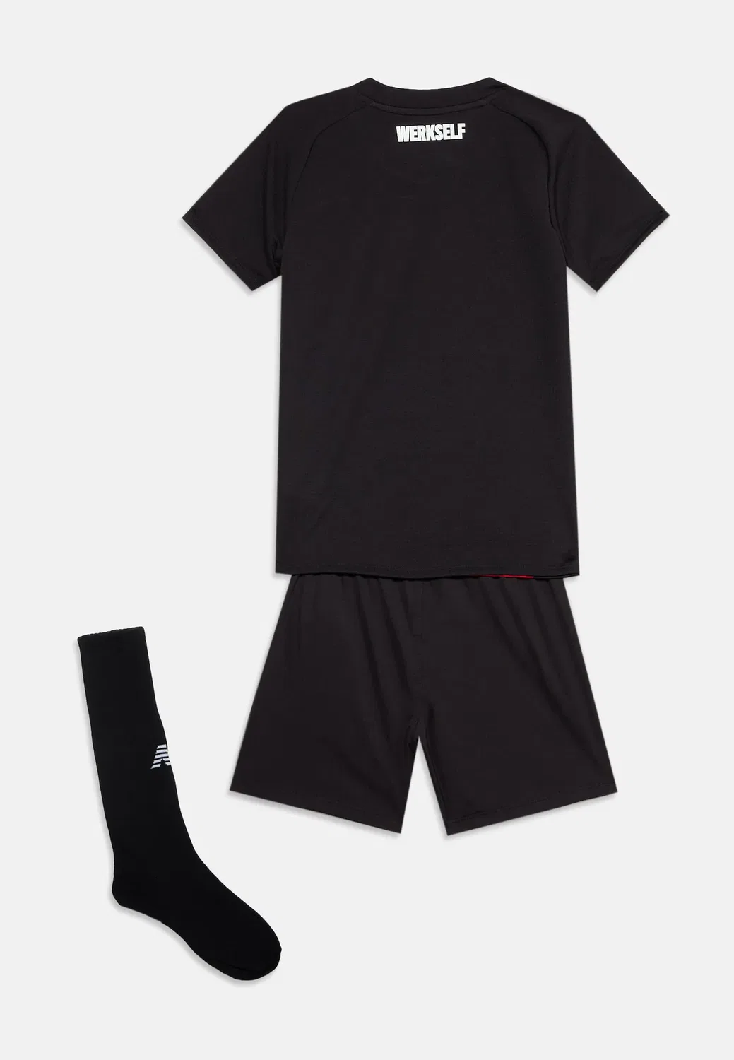 Детские спортивные шорты Bayer Leverkusen Home для младенцев, унисекс New Balance, Red — фото 2