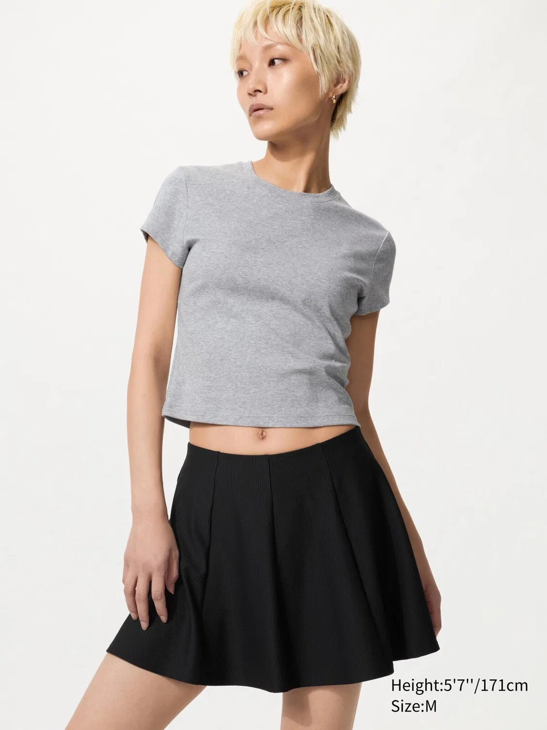 Юбка-шорты Uniqlo, активные, черные