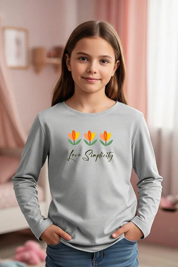 Детский комплект свитшотов для девочек с принтом Panios Kids, Orange-Black-Grey — фото 4