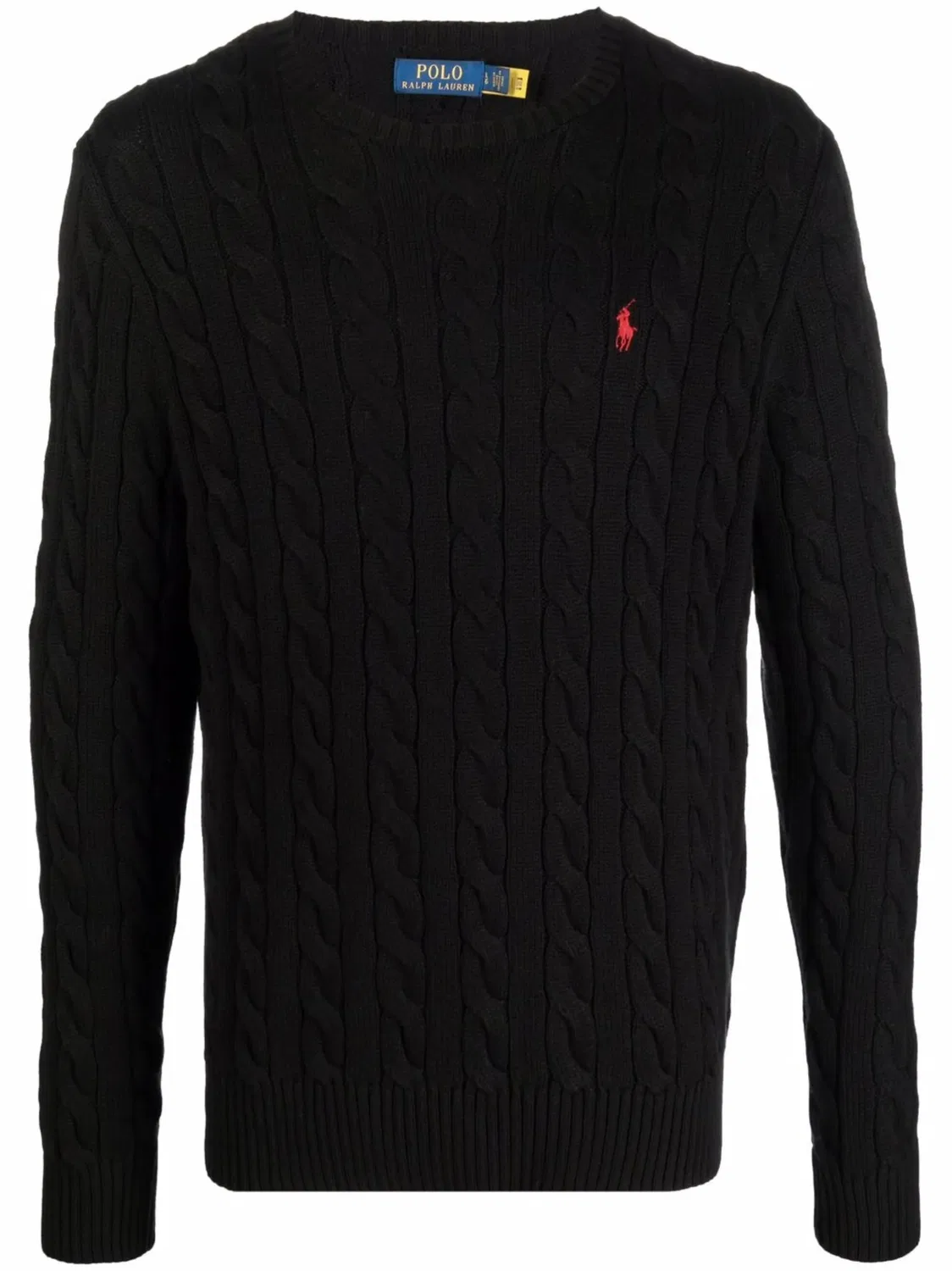 Polo Ralph Lauren Свитер кабельный хлопковый черный