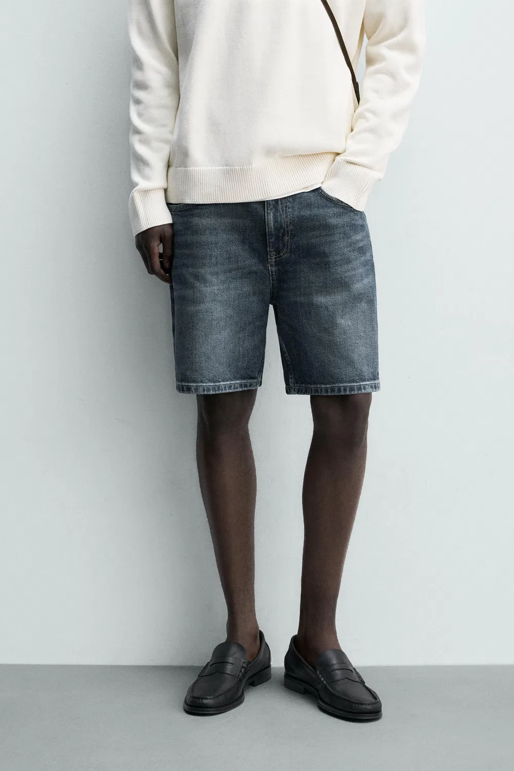 ДЖИНСОВЫЕ ШОРТЫ СТАНДАРТНОГО КРОЯ-БЕРМУДА ZARA, Blue — фото 2