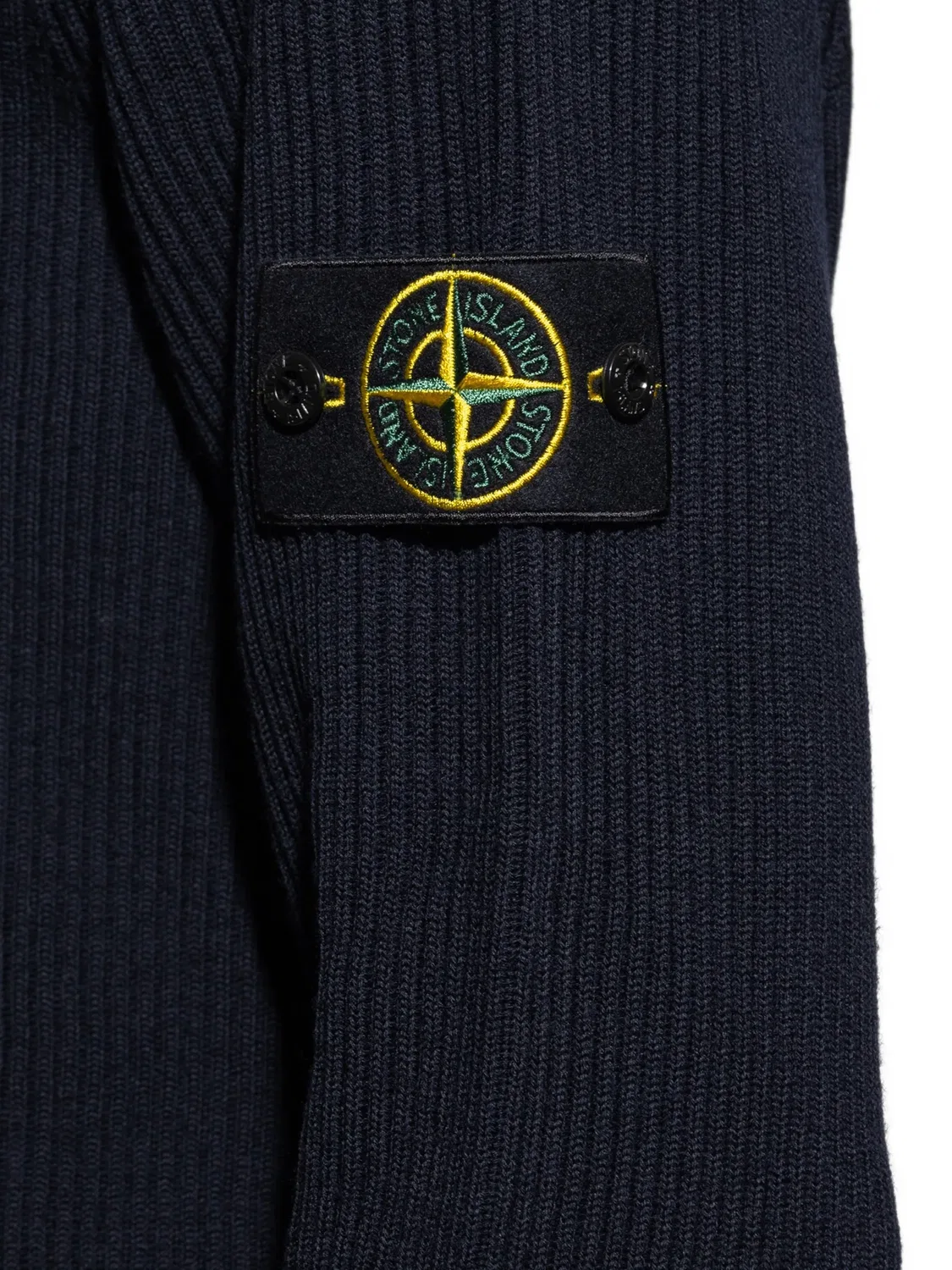 Рибанный свитер с воротником Stone Island, синий — фото 2