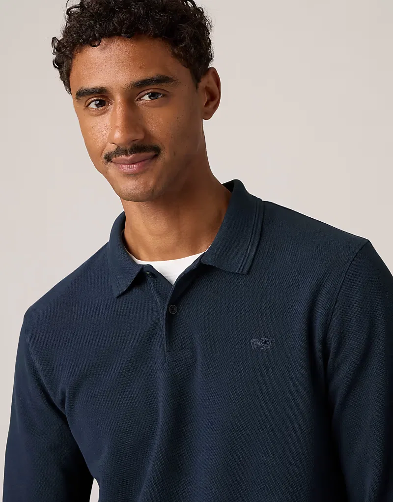 Поло original с длинным рукавом Levi's, синий — фото 3