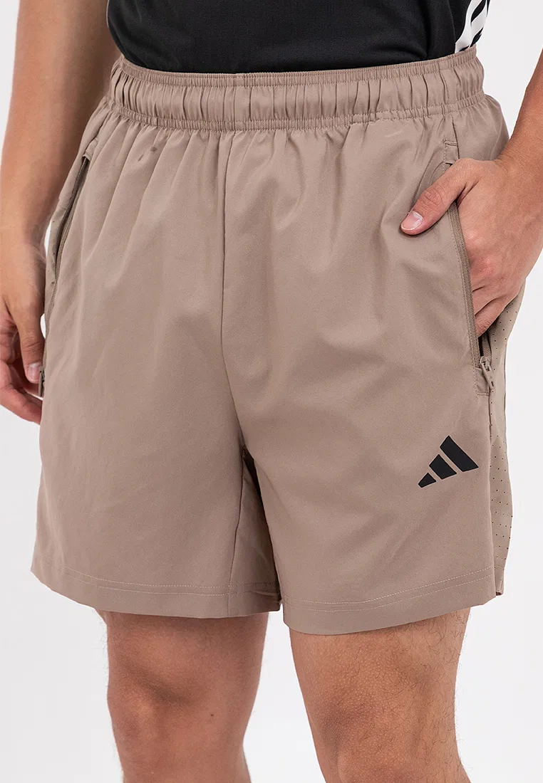Тренировочные шорты, базовые тканые, Workout Essentials, мужские Adidas, коричневый — фото 4