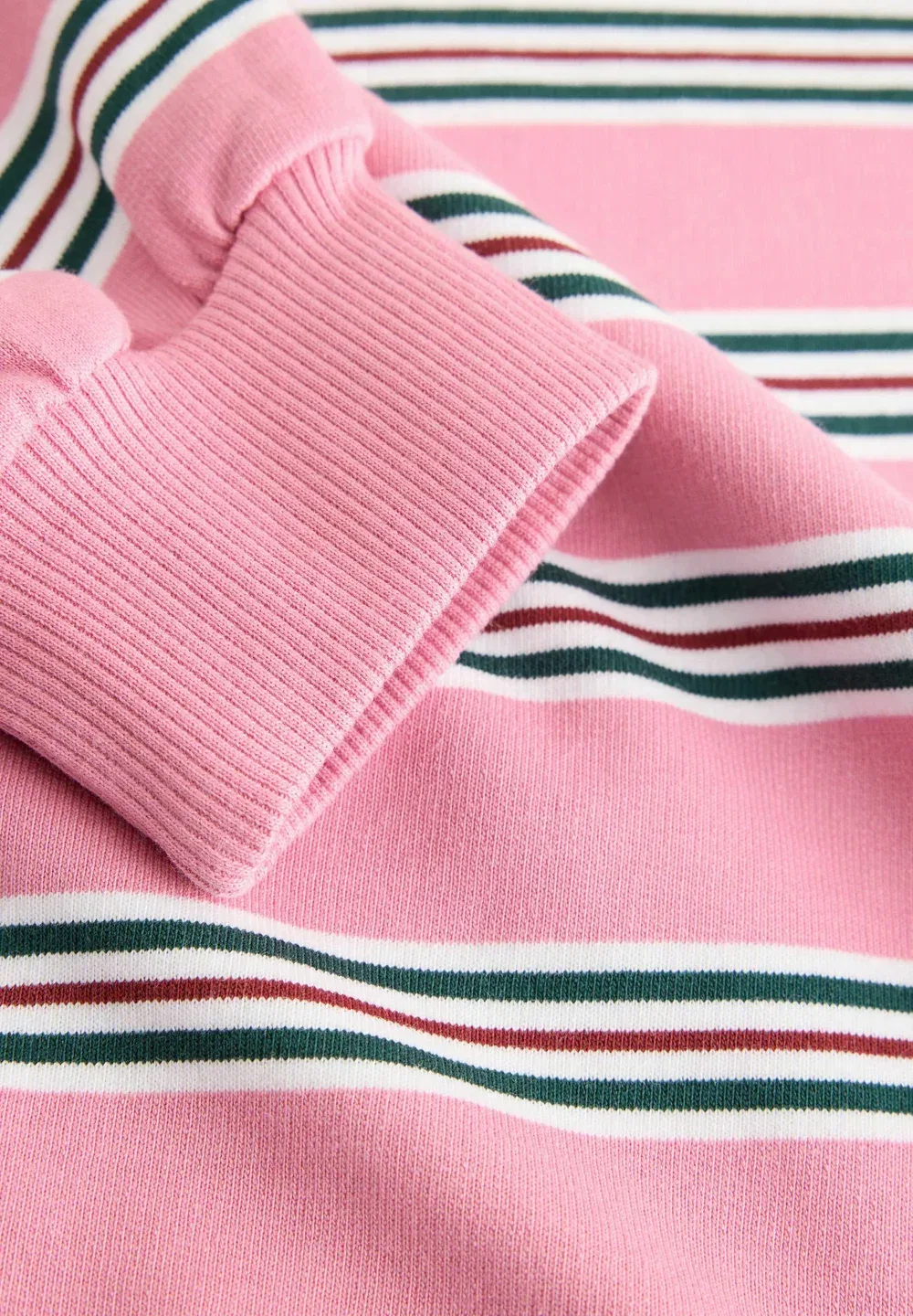 Рубашка-Поло стандартного кроя с длинными рукавами для регби Next, Pink Green Stripe — фото 2