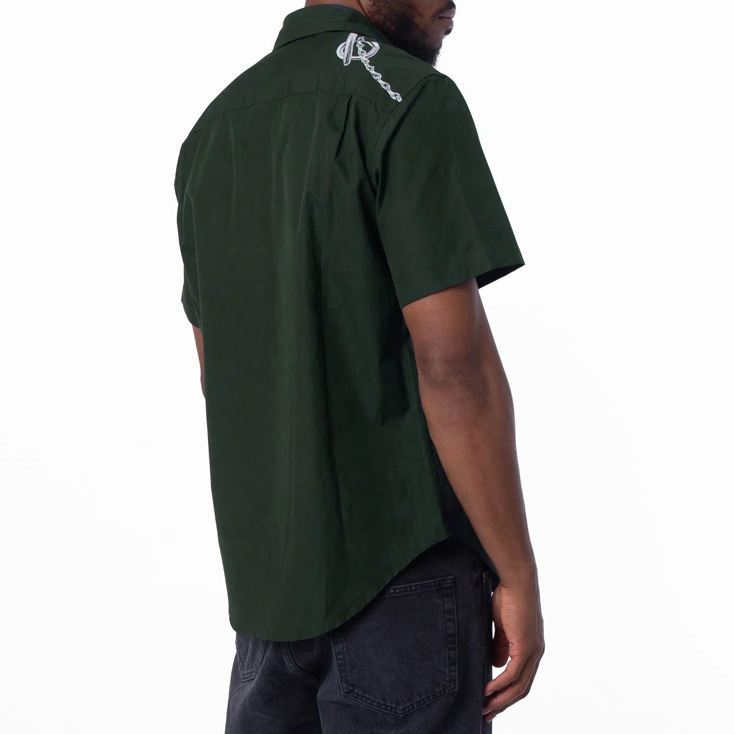 Рубашка с коротким рукавом Knight Hardware Cotton Shirt Burberry, Silver/Green — фото 3