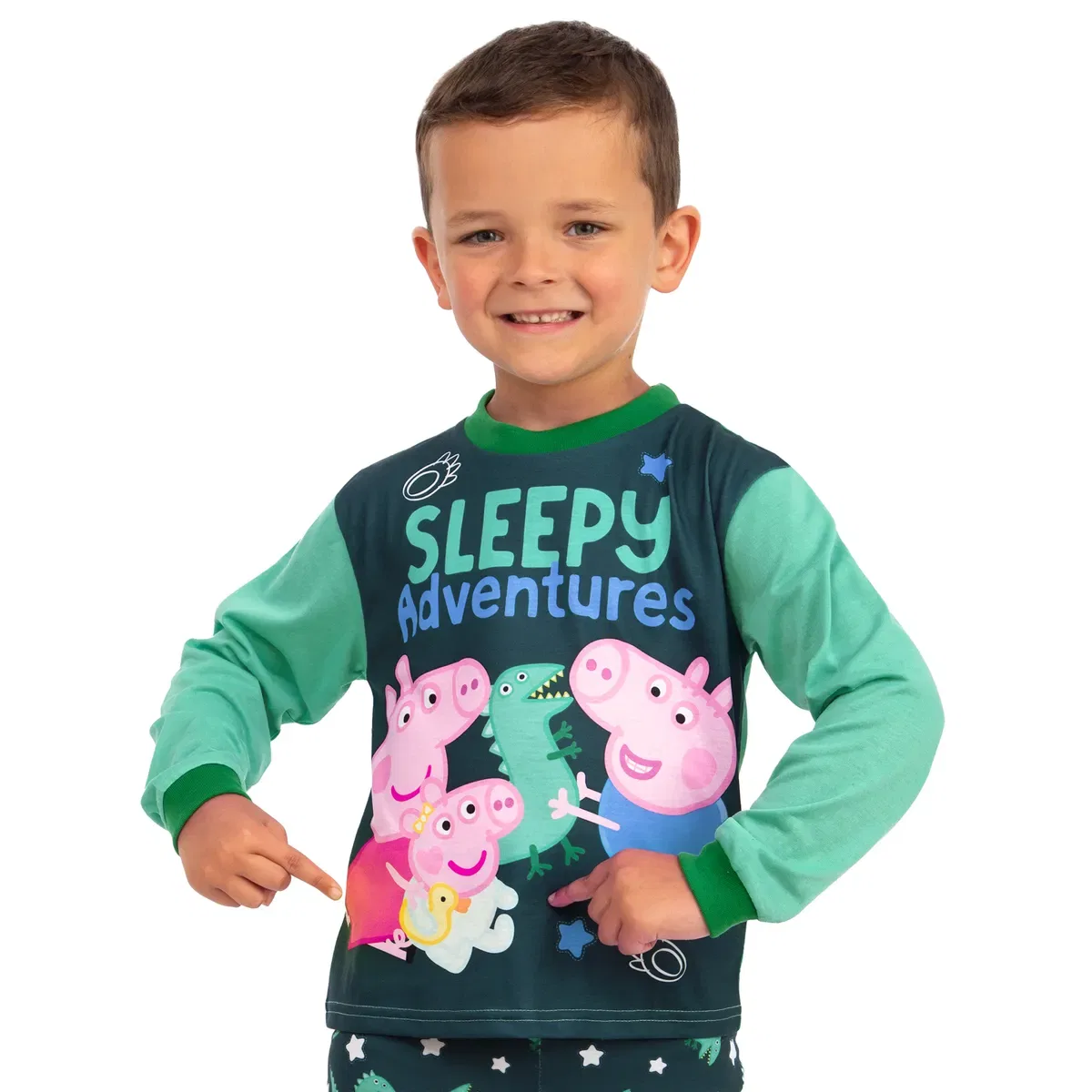 Детская пижама George Pig Sleepy Adventures Peppa Pig, Green — фото 3