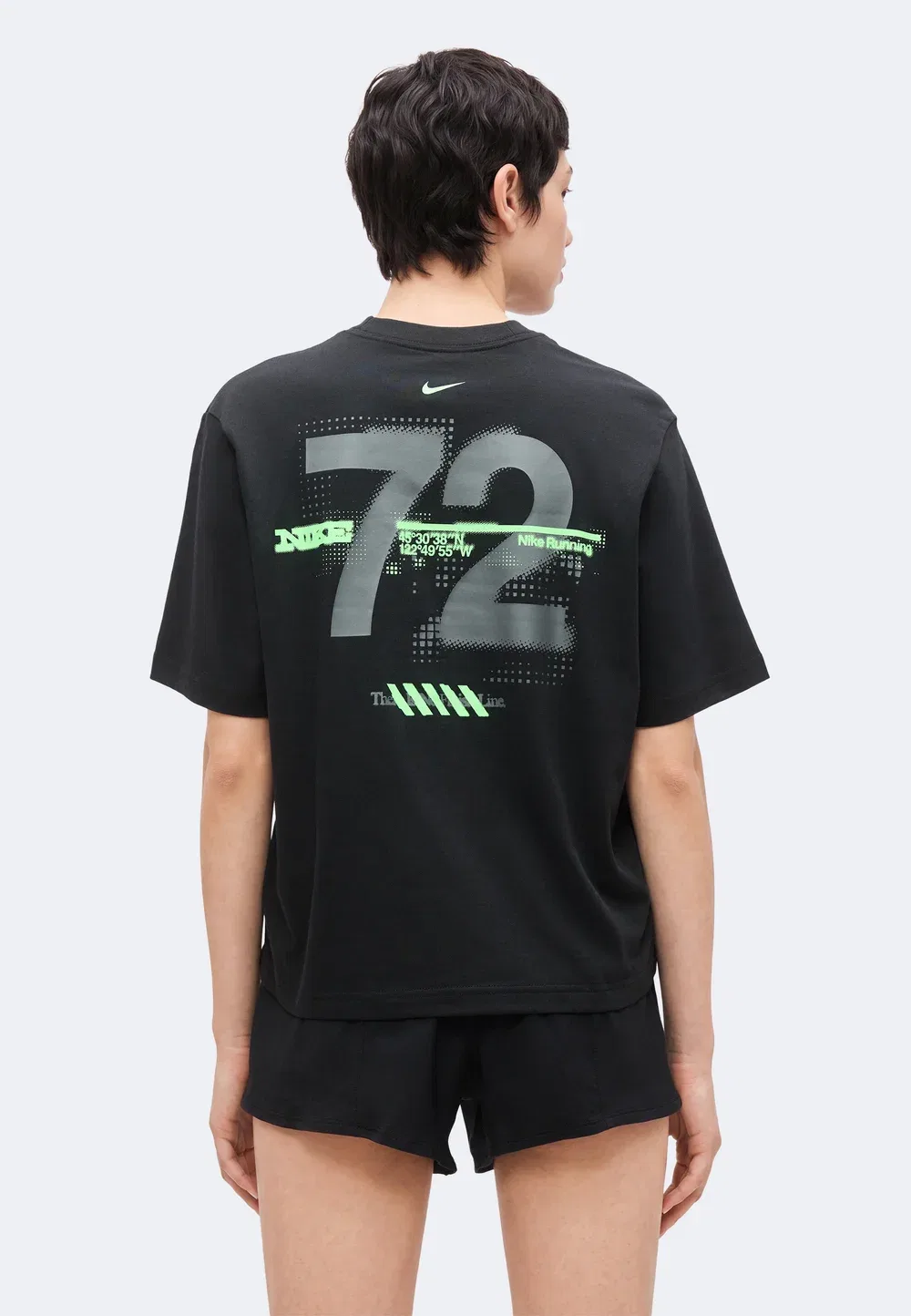 Футболка Swift - спортивная футболка Nike Performance, Black/Illusion Green