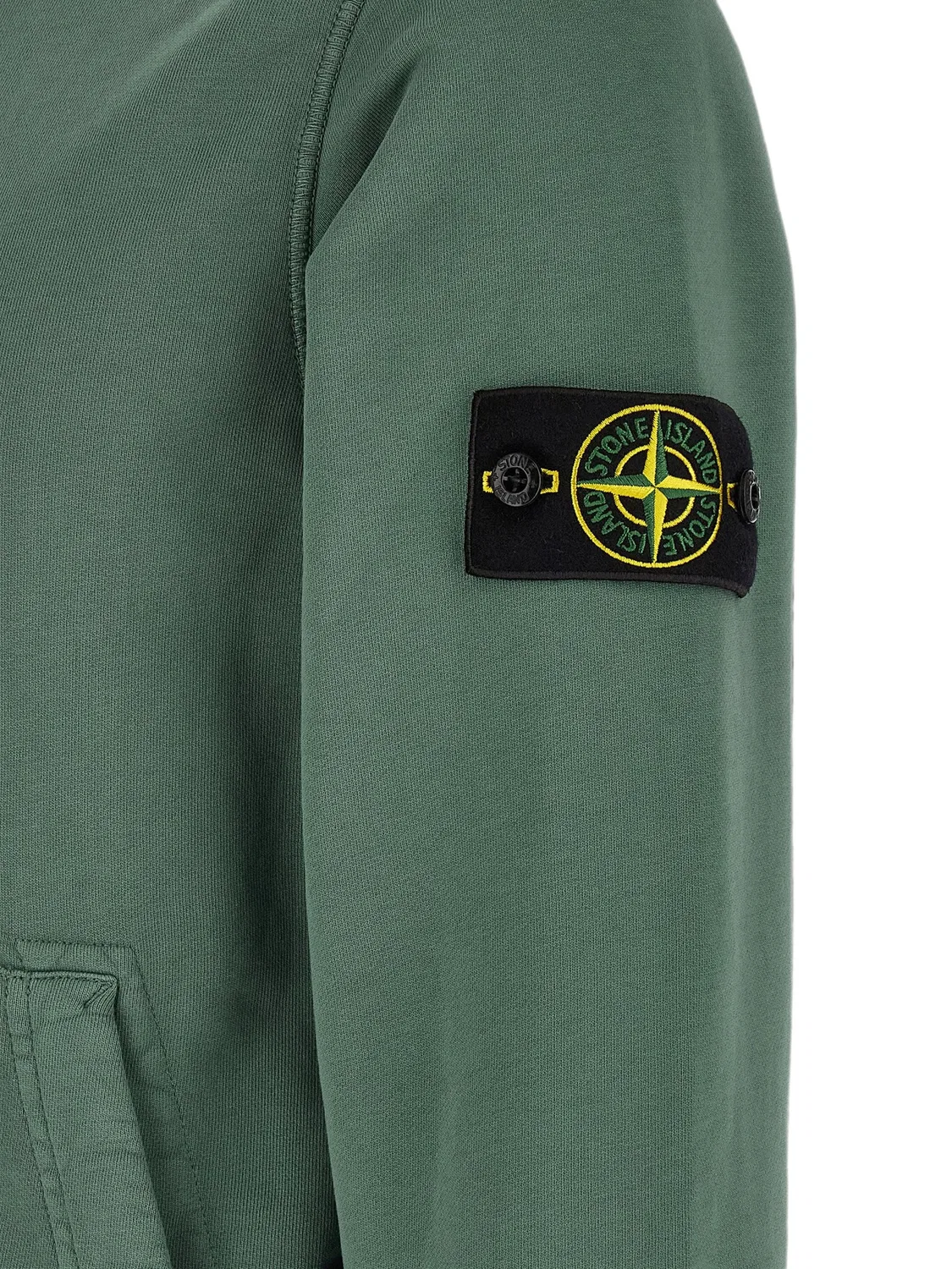 Худи 6100062 из органического хлопка Stone Island, зеленый — фото 4