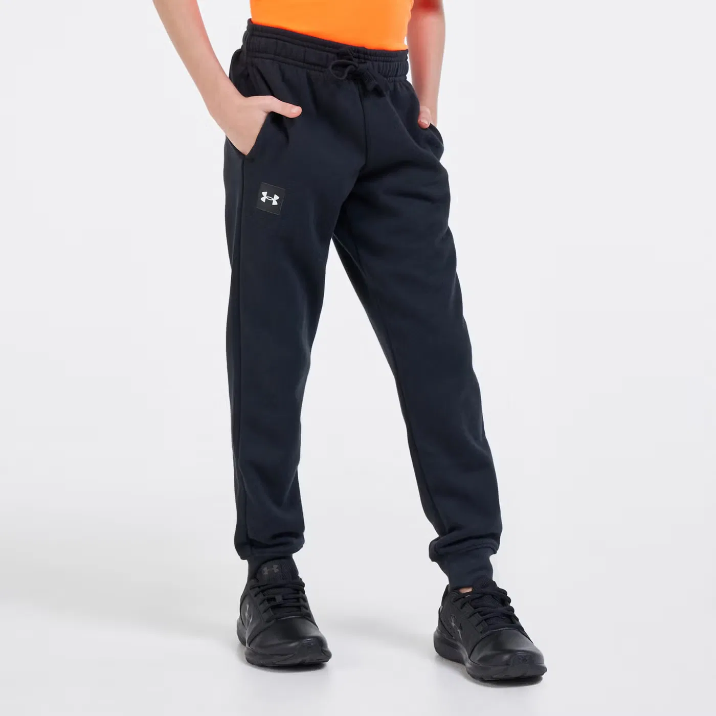 Штаны детские с эластичным поясом Under Armour, черный