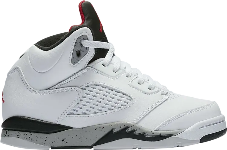 

Кроссовки Air Jordan 5 Retro PS White Cement, белый