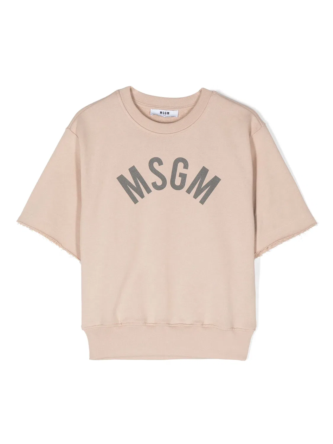 Свитшот с логотипом из хлопка MSGM, нейтральные