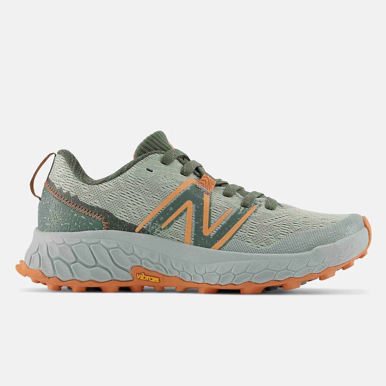 

Кроссовки для бега и прогулок New Balance Fresh Foam X Hierro V7 Trail, серо-зеленый/оранжевый