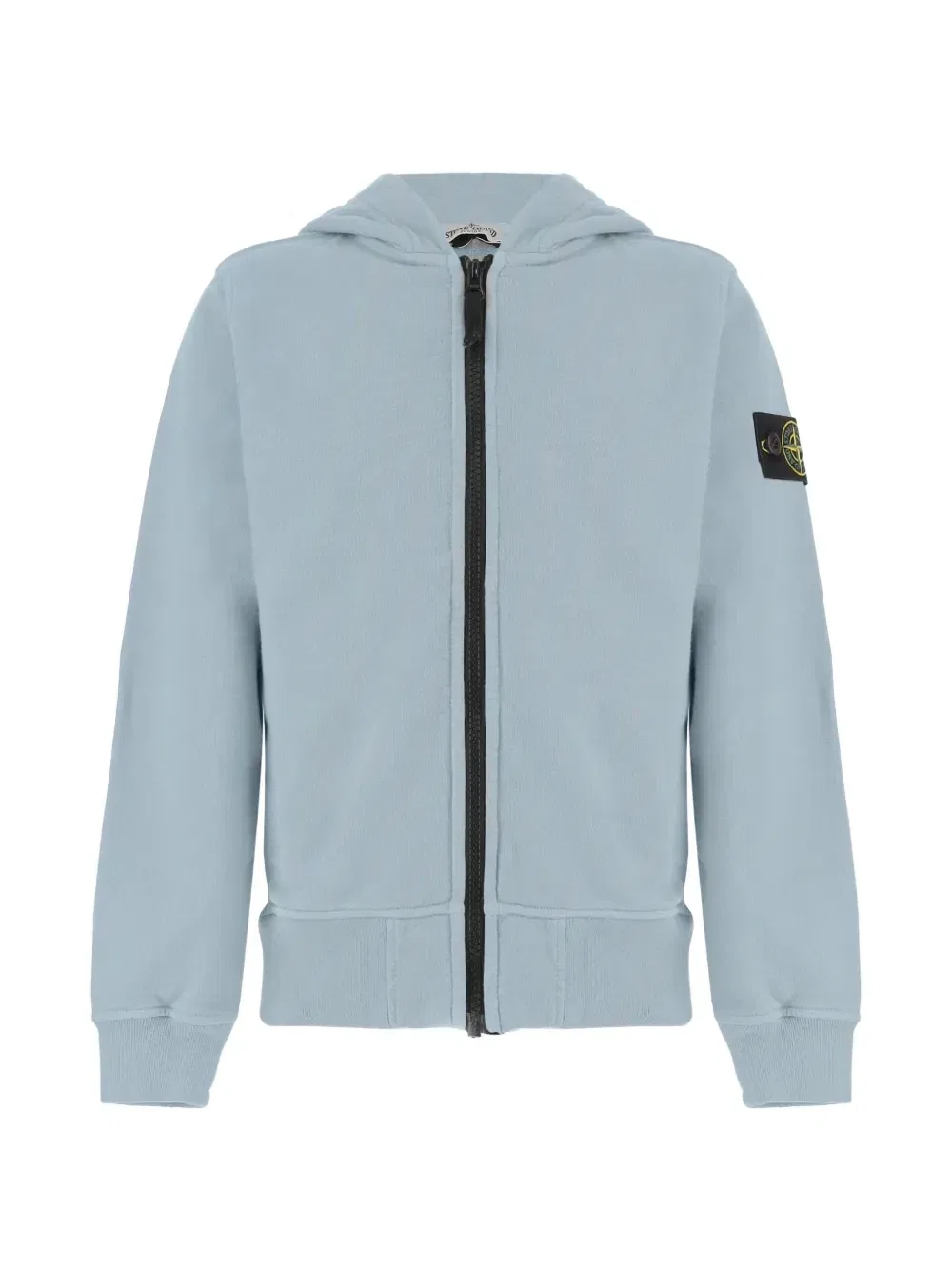 Толстовка на молнии с нашивкой-логотипом Stone Island Junior, синий