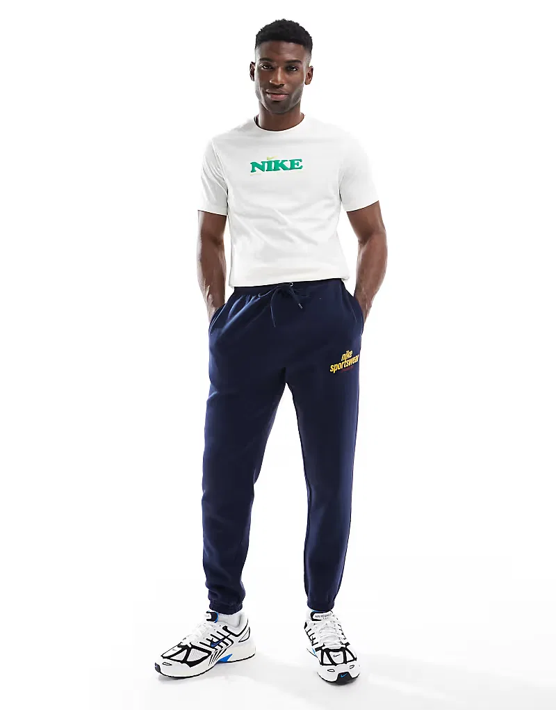 Штаны спортивные Sportswear с логотипом Nike, темно-синий