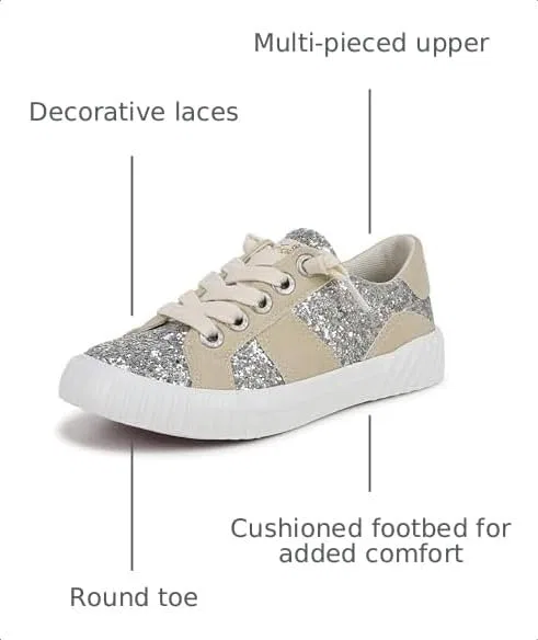 Детские кроссовки для девочек Wave-k Blowfish Malibu, Silver Glitter — фото 3