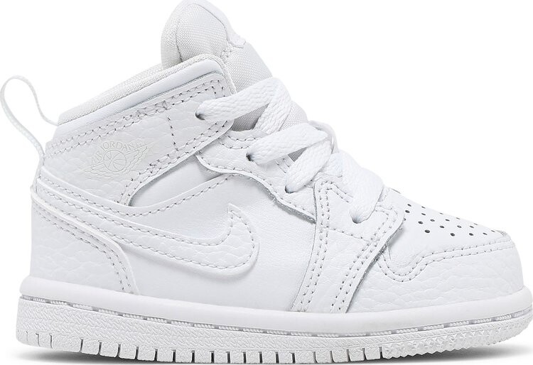

Кроссовки Air Jordan 1 Mid TD Triple White, белый