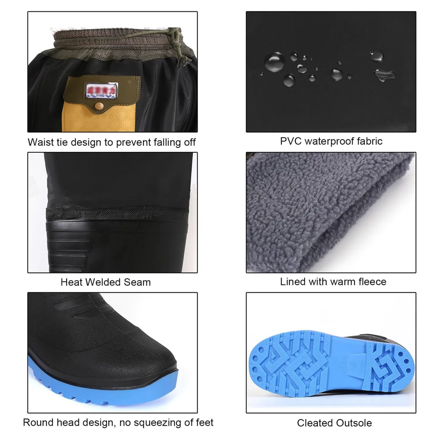 Мужские брюки-забродники легкие с карманами, модель Hip Waders, Nero — фото 4