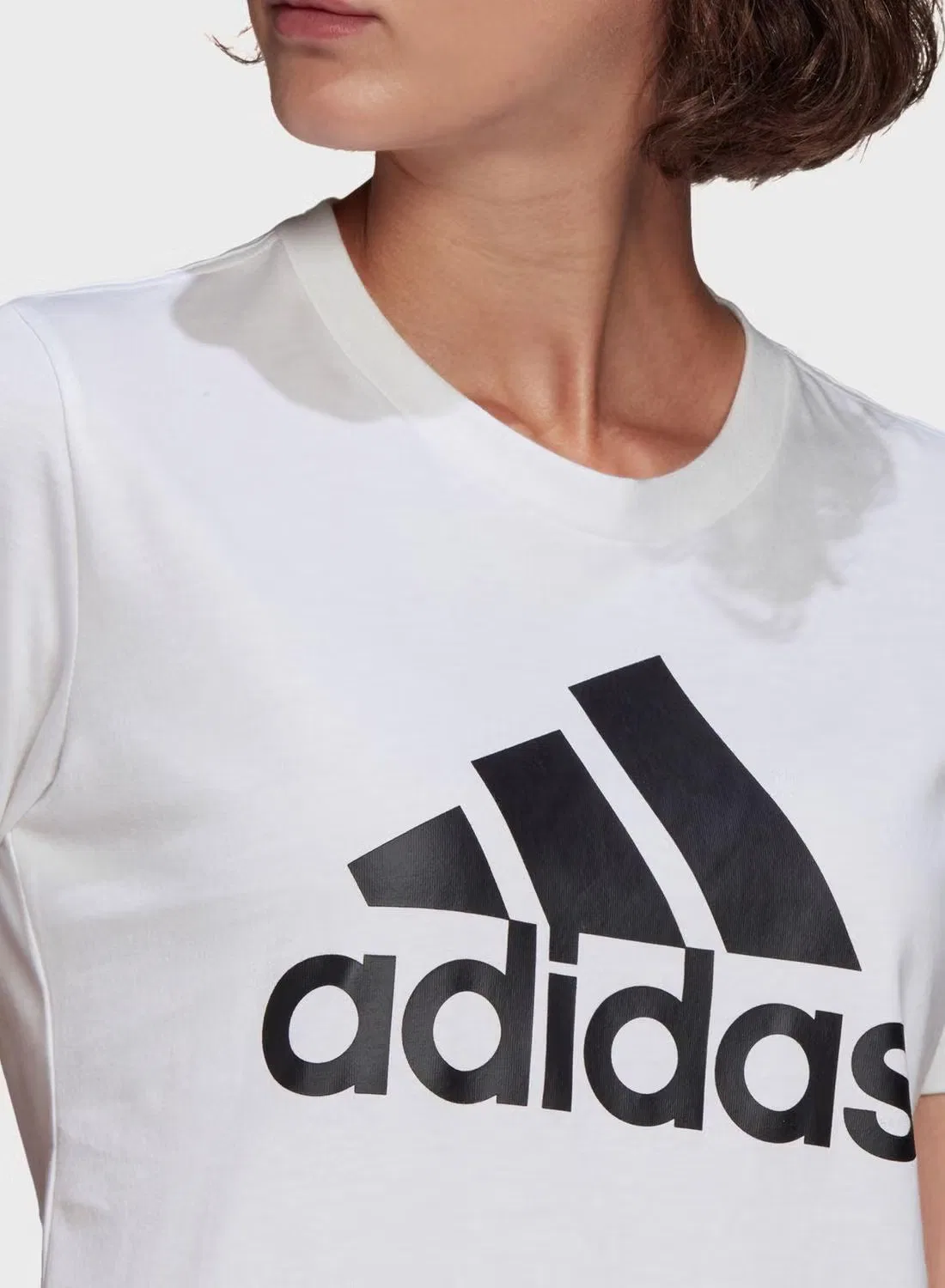 Футболка с логотипом Essentials logo Adidas, белый — фото 3