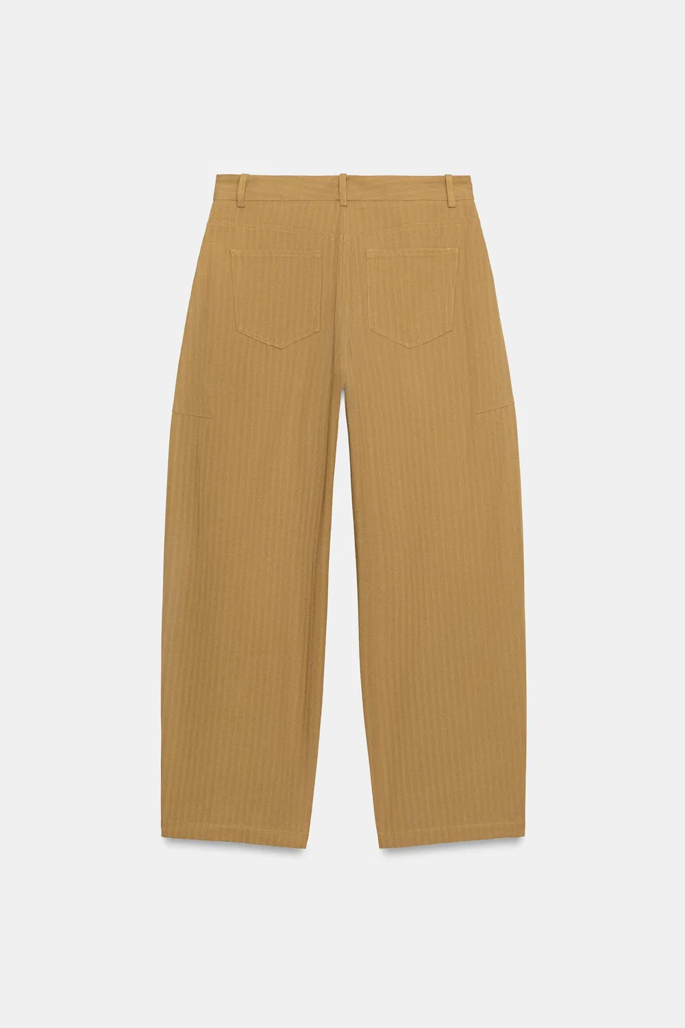 Зауженные брюки ZW COLLECTION в елочку ZARA, Mid-camel — фото 4