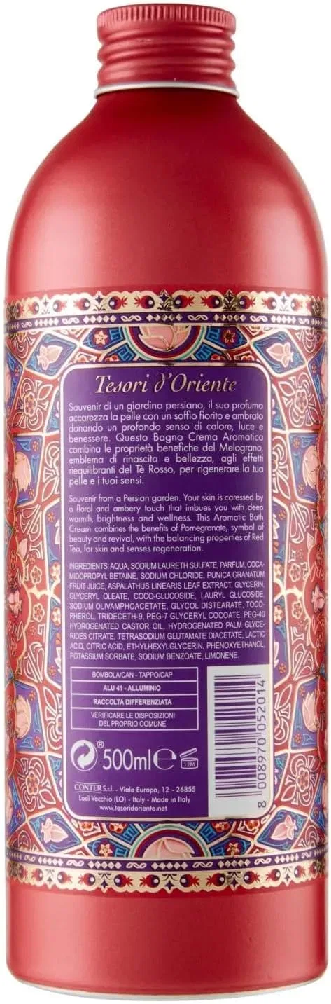 Пена для ванны Persian Dream с гранатом и красным чаем, набор 12 x 500 мл + брелок, Beni Culinari