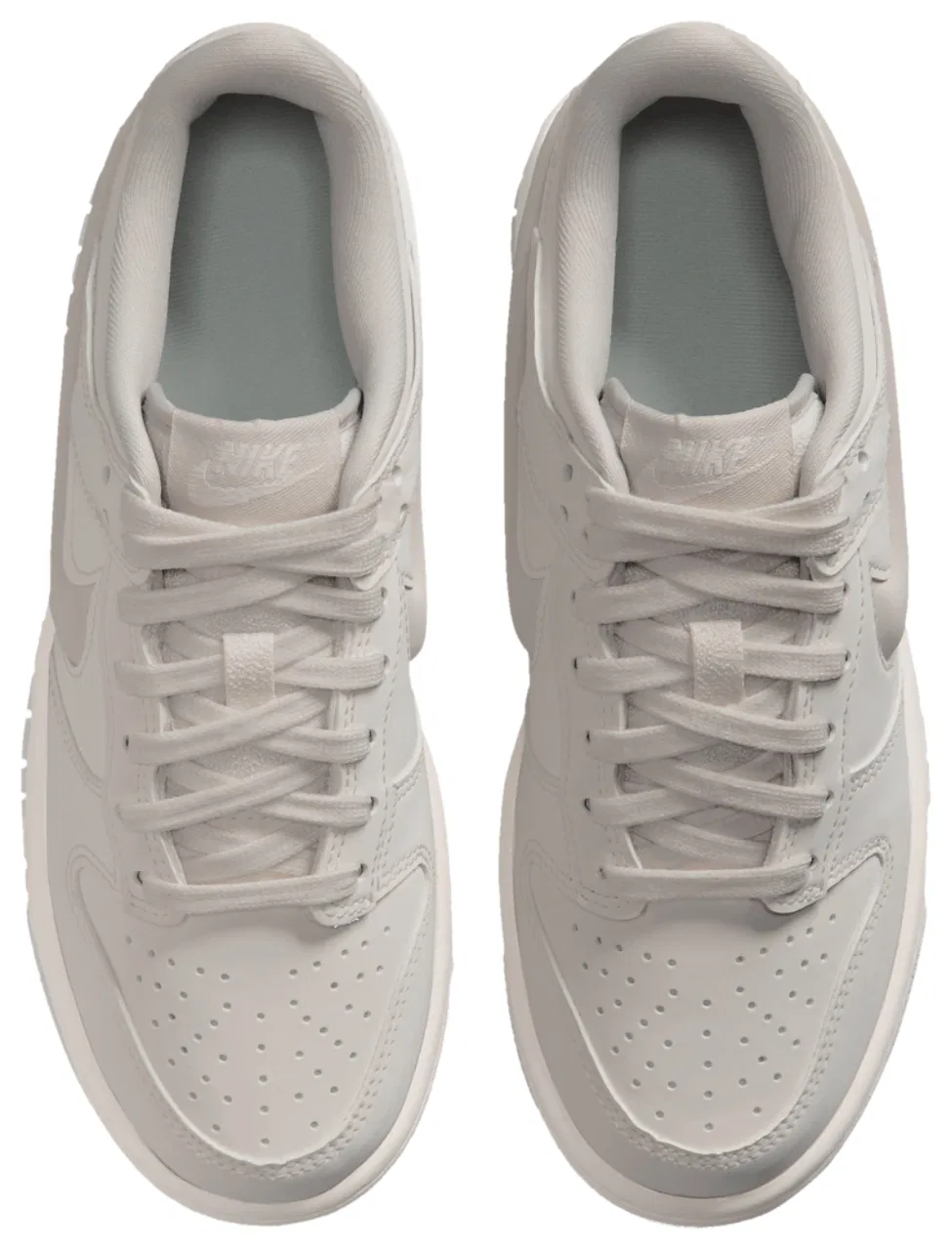 Детские кроссовки для мальчиков с кожаным верхом Nike Dunk Low Lv8 1, Sail/Light Bone/Coconut Milk — фото 4
